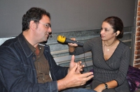 Franco Juri, membro della Giuria Ufficiale, intervistato dalla giornalista  Patricia Ynestroza